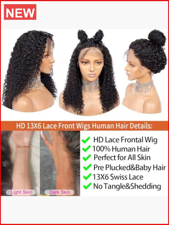 30 Inch Deep Wave Lace Front Wig Human Hair 13x6 HD Lace Frontal Pre Plucked main image 4